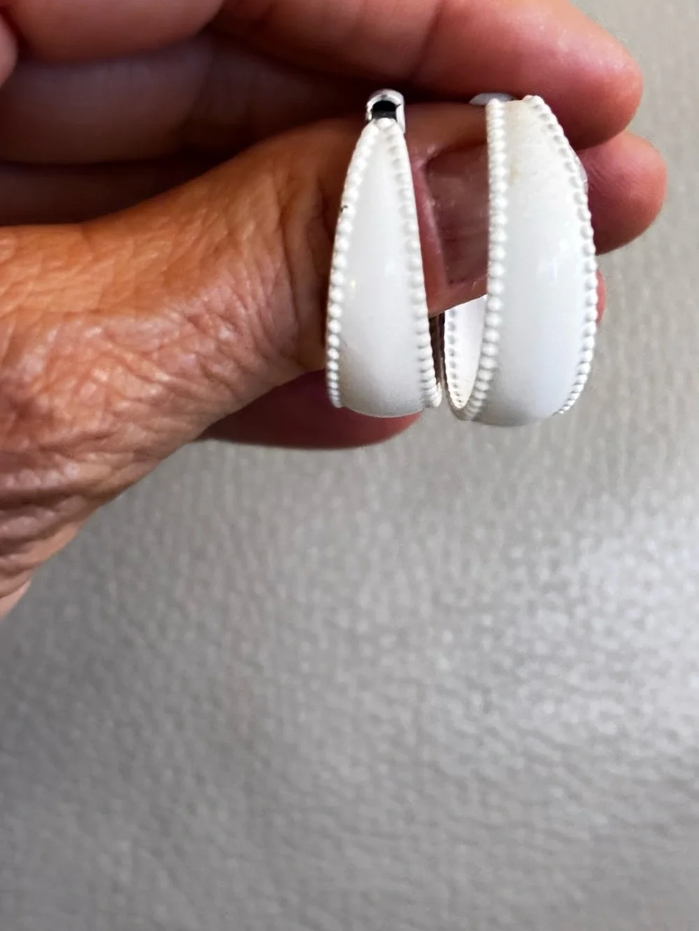 VTG 70s White Hoop & Crystal Gold Butterfly Earring Lot Good Quality